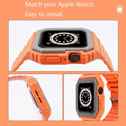 Silicone Strap with Case For Apple Watch Series 9&8&7 41mm / SE 3&SE 2&6&SE&5&4 40mm / 3&2&1 38mm(Transparent White) by bashfashion