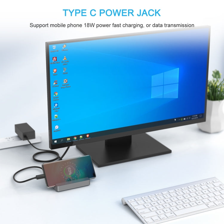 WAVLINK WL-UHP3D01 Portable Type-C Cell Phone Docking Station Multi-Port USB HUB Adapter(AU Plug) by WAVLINK