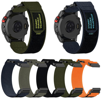 For Garmin Tactix 7 26mm Nylon Hook And Loop Fastener Watch Band(Grey) by bashfashion