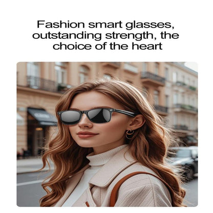 W100 Smart Glasses, Support AI Conversation / AI Intelligent Translation / Bluetooth Call(Black) by bashfashion