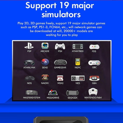 GD10 64G Built-In 30000+ Games Dual System Set-Top Box 3D Home 4K HD TV Game Console Box UK Plug(White) by ANBERNIC