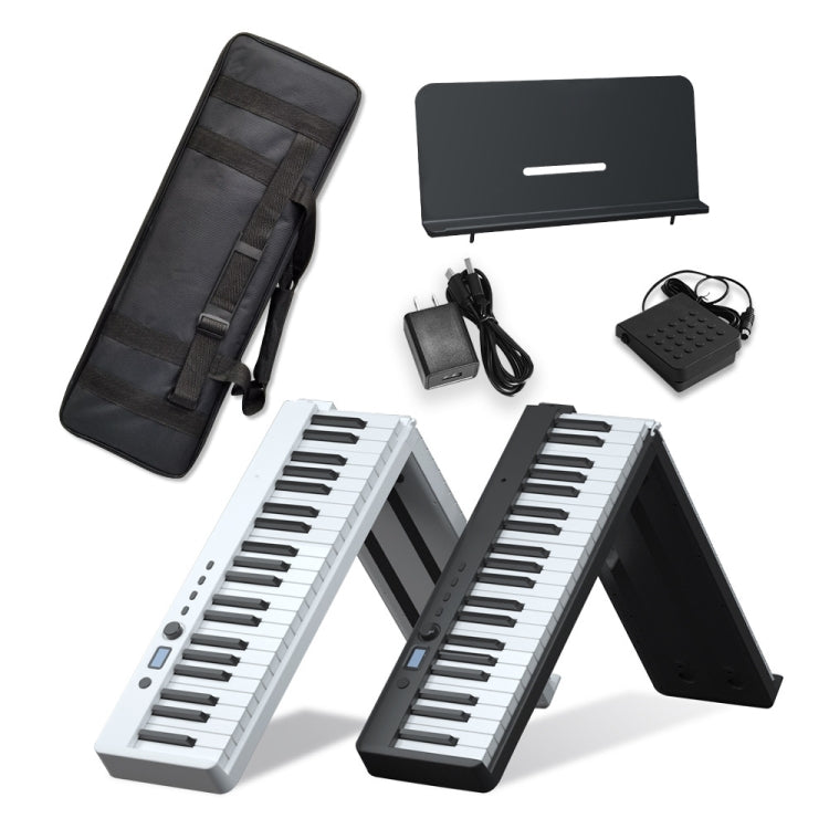 Wersi 88-Key Foldable Portable Electronic Piano Keyboard For Beginners Practice Piano, USB(White) by bashfashion
