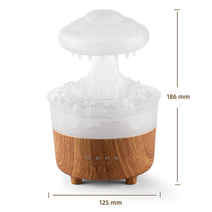 V50 Desktop Colorful Night Light Humidifier Wood Grain Water Drop Aroma Diffuser, Spec: US Plug(Green) by bashfashion