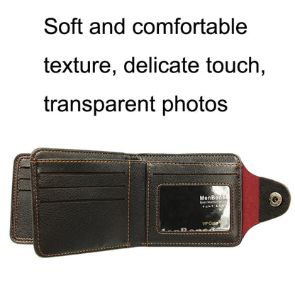 MenBense Men Multi-Card 2 Fold Short Wallet Carrying Card Case(Brown) by MenBense