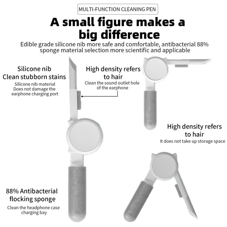 Q6S 10-in-1 Bluetooth Headphone Cleaning Pen Mobile Computer Keyboard Screen Digital Camera Cleaning Kit(White) by bashfashion