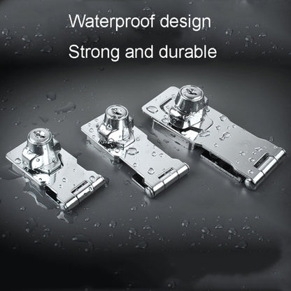 2.5 inch Interlocking No Hole Hook With Locking Hasp Chest Of Drawers Door Lock With Iron Key by bashfashion