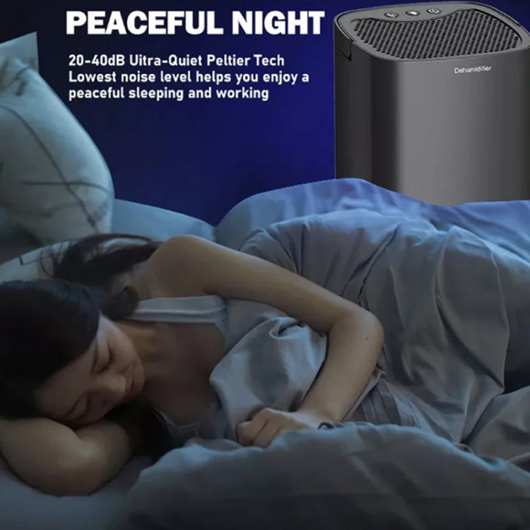 1L 36W Air Dehumidifier for Home Damp Drying Clothes with 7 colors Light EU Plug(White) by bashfashion