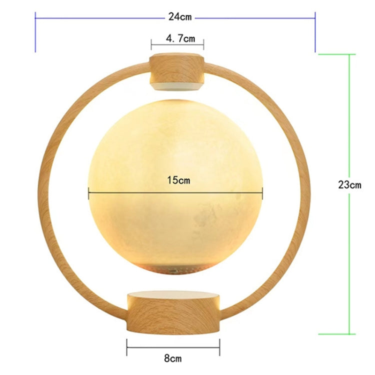 Magnetic Levitation Bluetooth Speaker Ornament Desktop Ambient Glow Night Lights, Style: Dark Pattern Starry Moon(UK Plug) by bashfashion