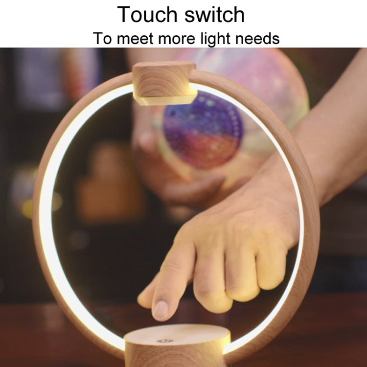 Magnetic Levitation Bluetooth Speaker Ornament Desktop Ambient Glow Night Lights, Style: Dark Pattern Starry Moon(UK Plug) by bashfashion