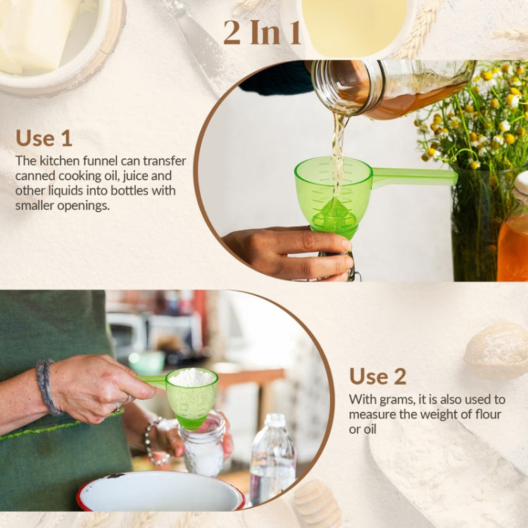 Convenient Measuring Scoop Overflow-proof Funnel Multifunctional Water Bottle Scoop(Red) by bashfashion