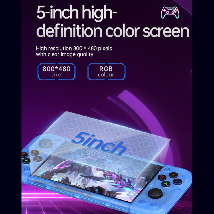 RG50XX 5-Inch Retro Handheld Game Console Linux System Built In 15000+ Games(Green) by bashfashion