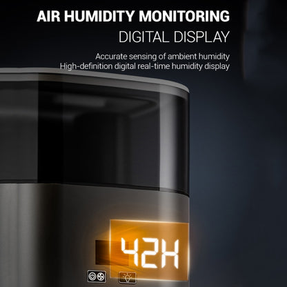 JSQ-58 1.1L large Capacity Digital Display Flame Atomization Humidifier, Color: Matt Black(UK Plug) by bashfashion