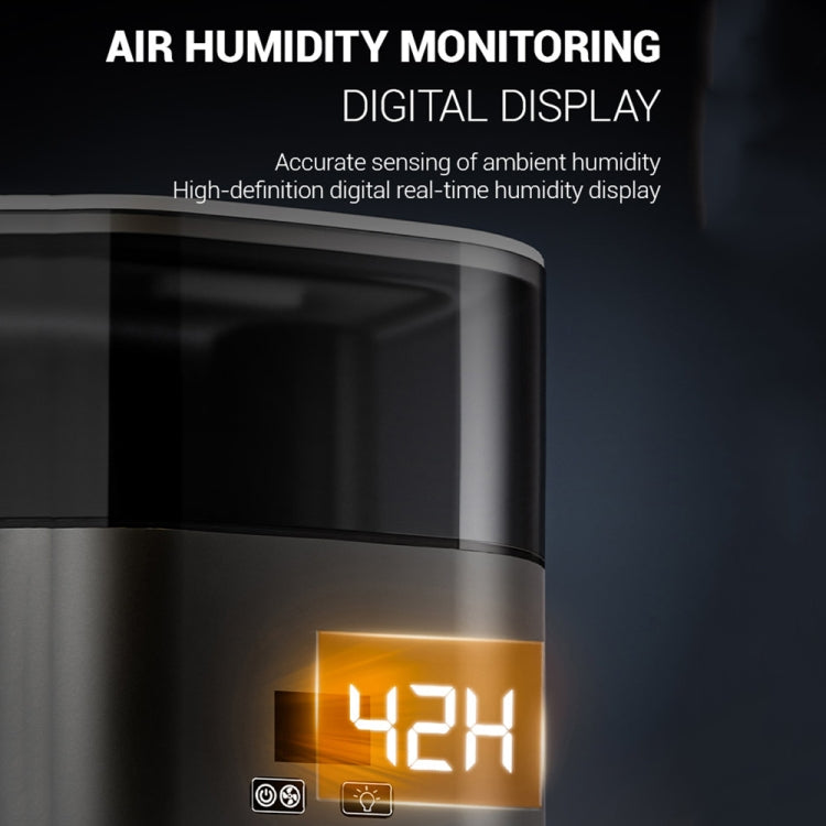 JSQ-58 1.1L large Capacity Digital Display Flame Atomization Humidifier, Color: White(UK Plug) by bashfashion