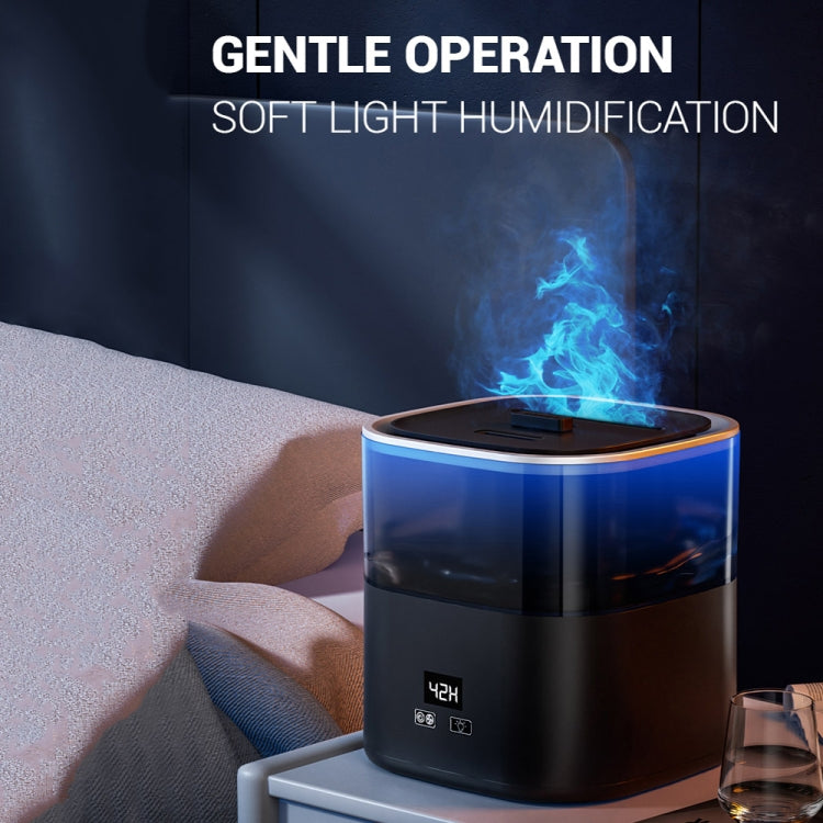 JSQ-58 1.1L large Capacity Digital Display Flame Atomization Humidifier, Color: White(US Plug) by bashfashion