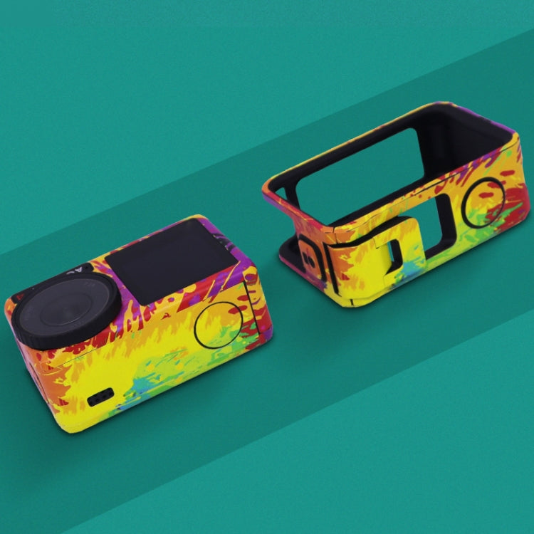 For DJI Action 4 Motion Camera Stickers All Inclusive Photo Frame Color Changing Stickers Accessories, Style: AC4-08 Circuit White by bashfashion