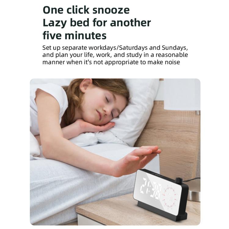 Multi-Functional LED Screen Mirror Charging Alarm Clock Reminder Visual Timer(Black) by bashfashion