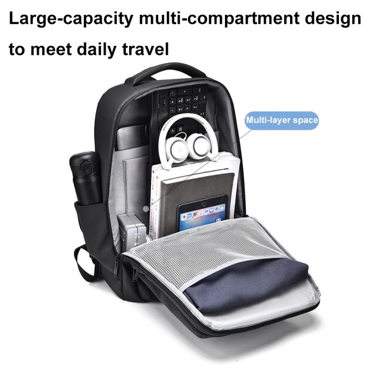 OUMANTU 2103 Large Capacity Multi-Compartment Waterproof Laptop Backpack With USB Port(Gray) by OUMANTU