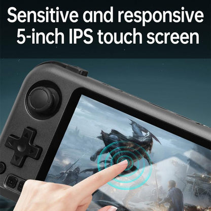CB408 4.7-inch Touch Screen Handheld Game Console Supports WiFi Android 11 +Linux System 128G(Gray) by bashfashion