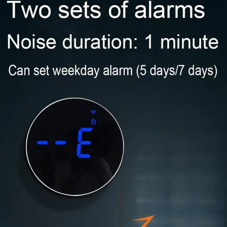 Wifi App Control LED Digital Wall Clock With RGB Light Multi-Functional Alarm Clock(White Shell Cloth Surface) by bashfashion