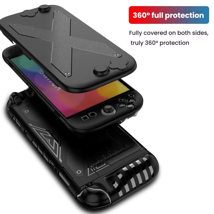 For Nintendo Switch 2 PC + TPU Split Cover With Panel Set Protective Shell(Black) by bashfashion