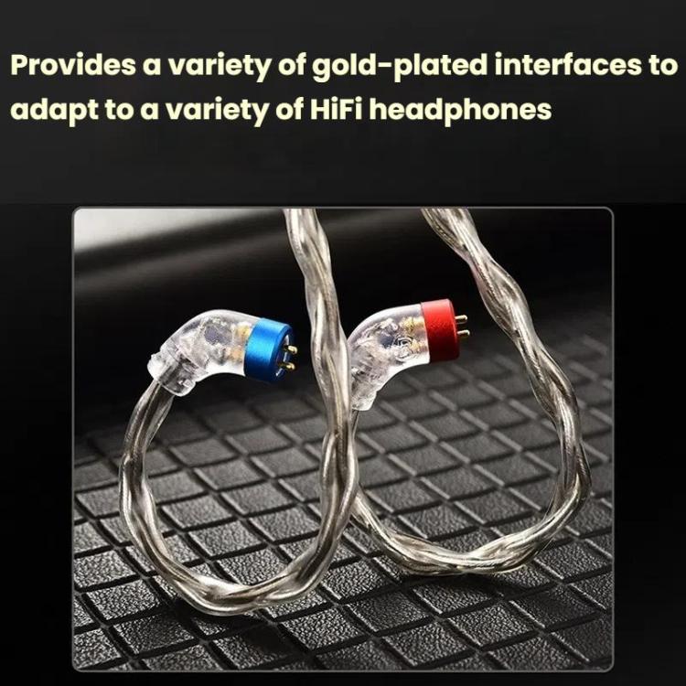 CVJ TS800 Eight Strands Copper Silver Plated Interchangeable Audio Plugs Headphone Upgrade Cable, Style: Type-C MMCX by CVJ