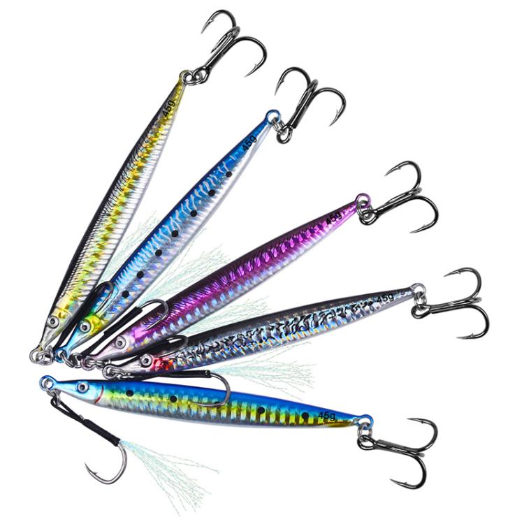 17G PROBEROS LF151 Long-Distance Casting Sinking Lure 3D Fast-Draw Sea Fishing Mackerel Hook(C) by PROBEROS