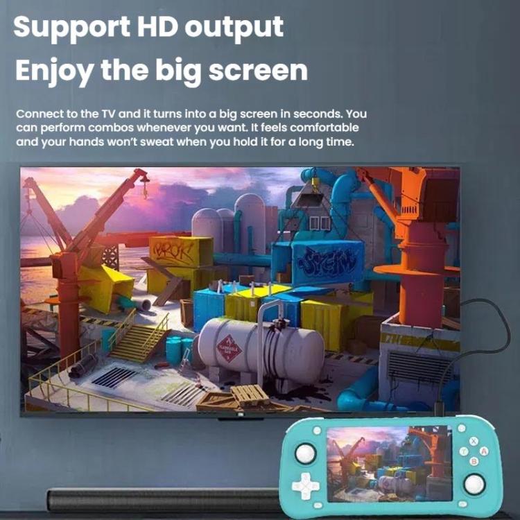 XF43 Retro Handheld Game Console Open Source 4.3 Inch Large Screen Gaming Video Players Console 64G(Black) by bashfashion