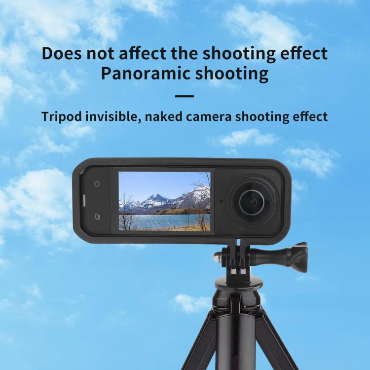 For Insta360 X5 360 Camera CQT Expandable Protective Cage Shockproof Case Horizontal Orange by CQT