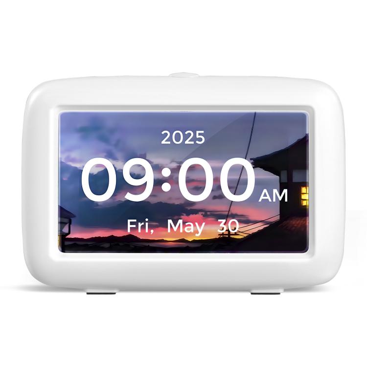 4.3-Inch Desktop Digital Clock With Time And Date For Dementia(White) by bashfashion